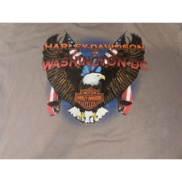 Harley Davidson Washington DC Eagle Dealer T Shirt Mens 2XL - Picture 8 of 8